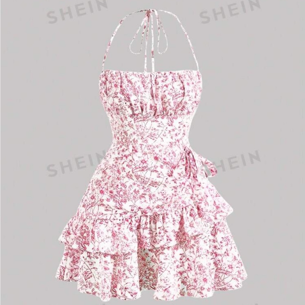 Pink and White Milk maid dress
